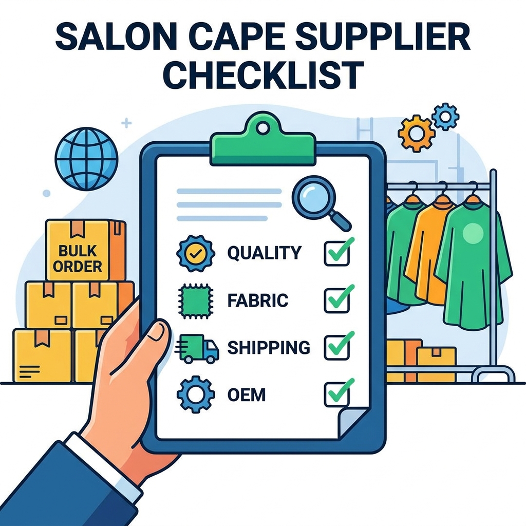 قائمة مراجعة موردي Salon Cape: ما الذي يجب التحقق منه قبل طلب بالجملة أو طلب OEM